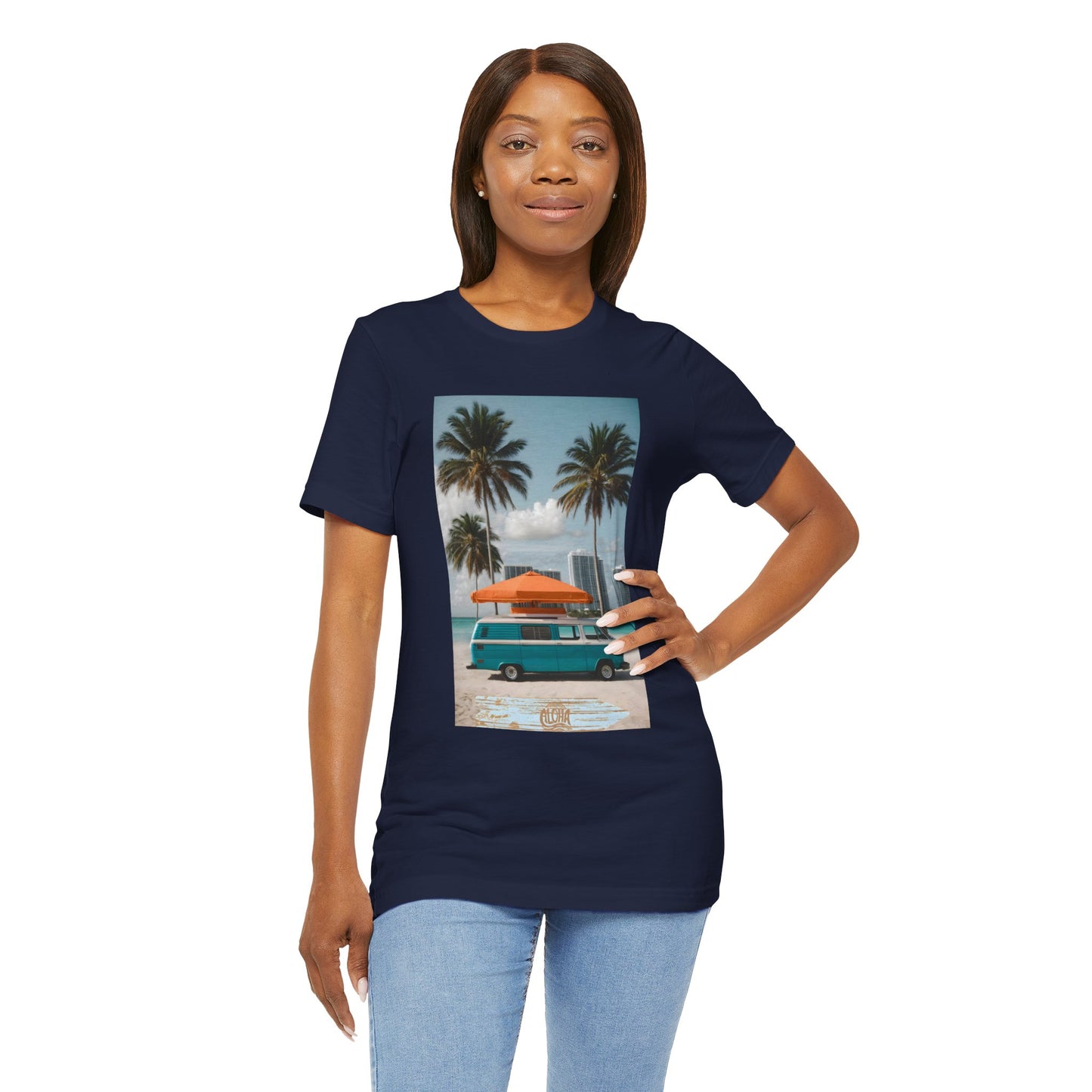 Vintage Van Miami Beach Jersey Short Sleeve Tee