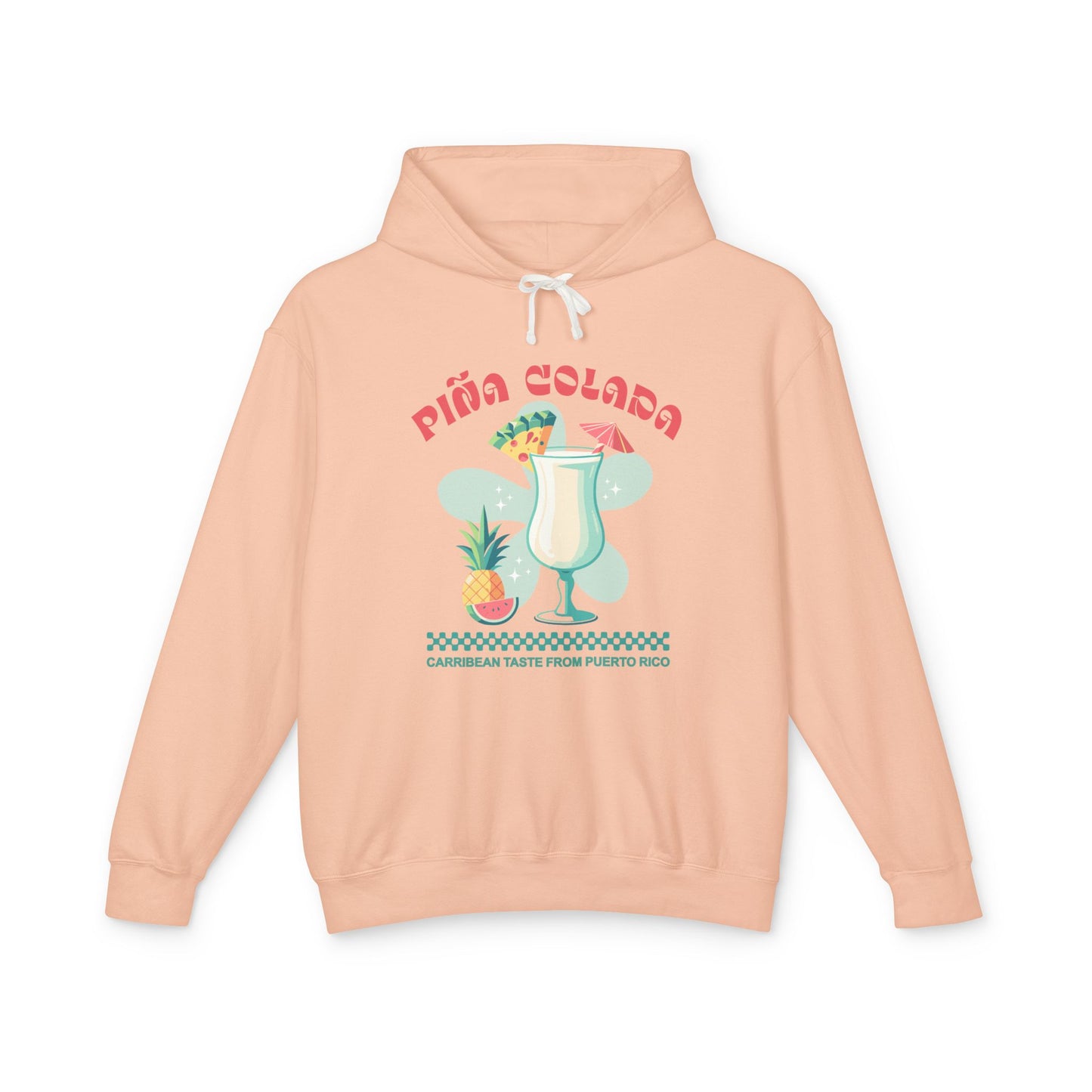 Pina Colada Caribbean Cocktail Puerto Rico Graphic Hoodie