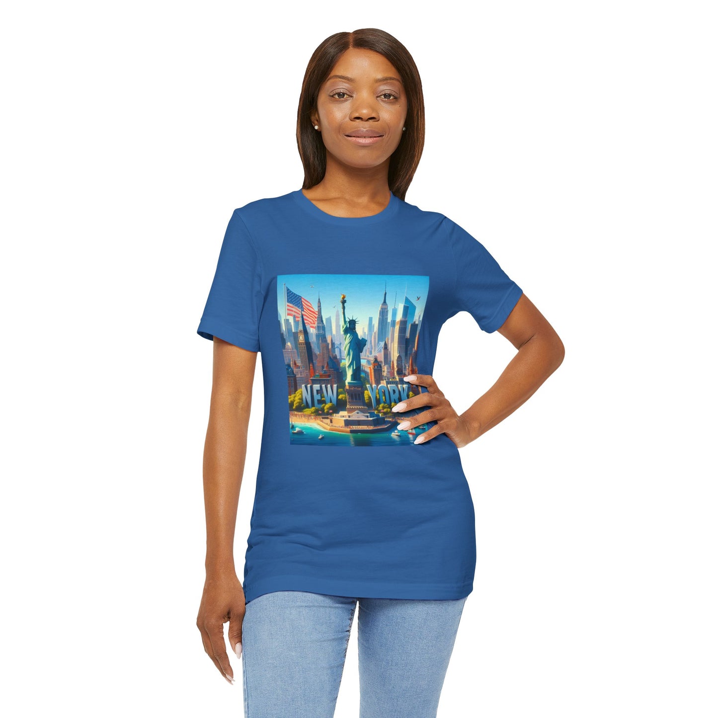 New York Disney Pixar Style Jersey Short Sleeve Tee