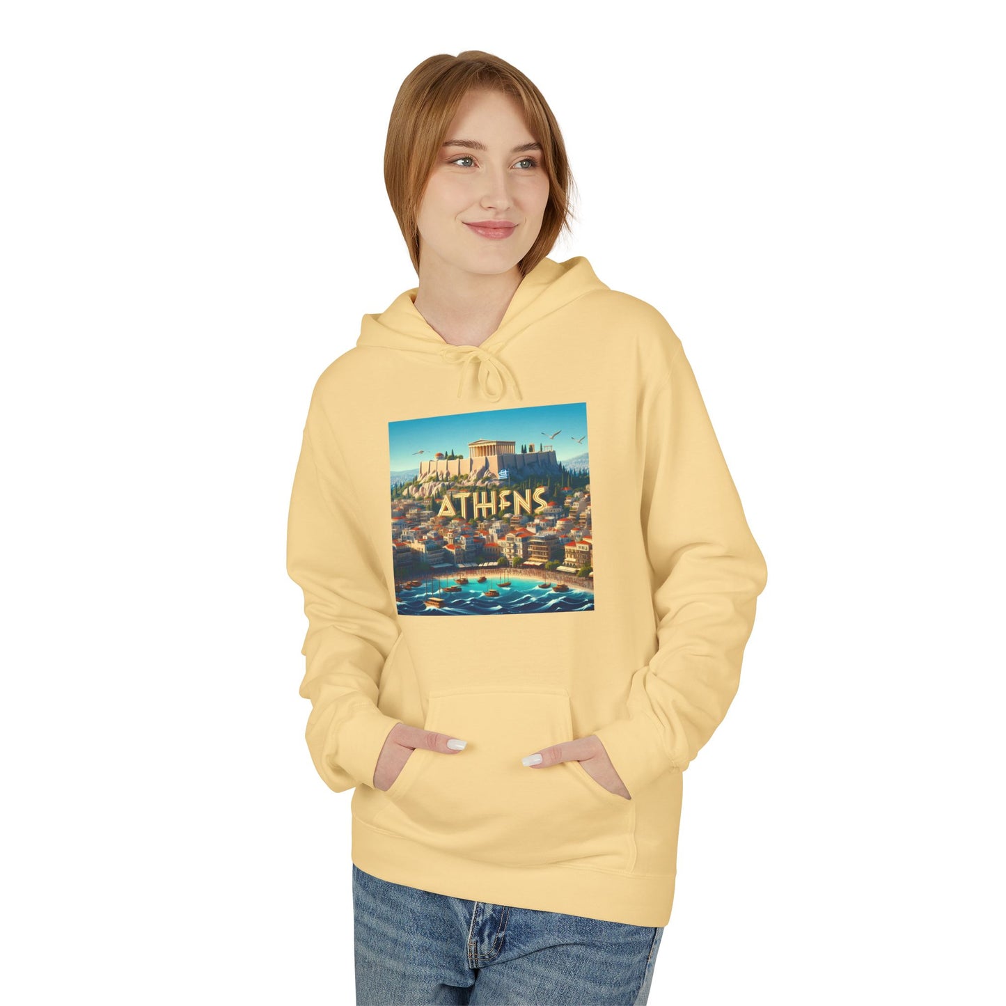 Athens Disney Pixar Style Midweight Softstyle Fleece Hoodie