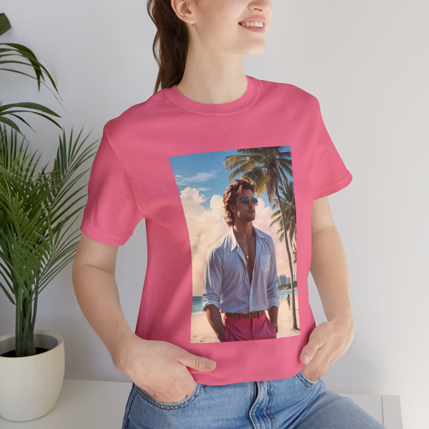 Man On The Beach Jersey Short Sleeve Tee