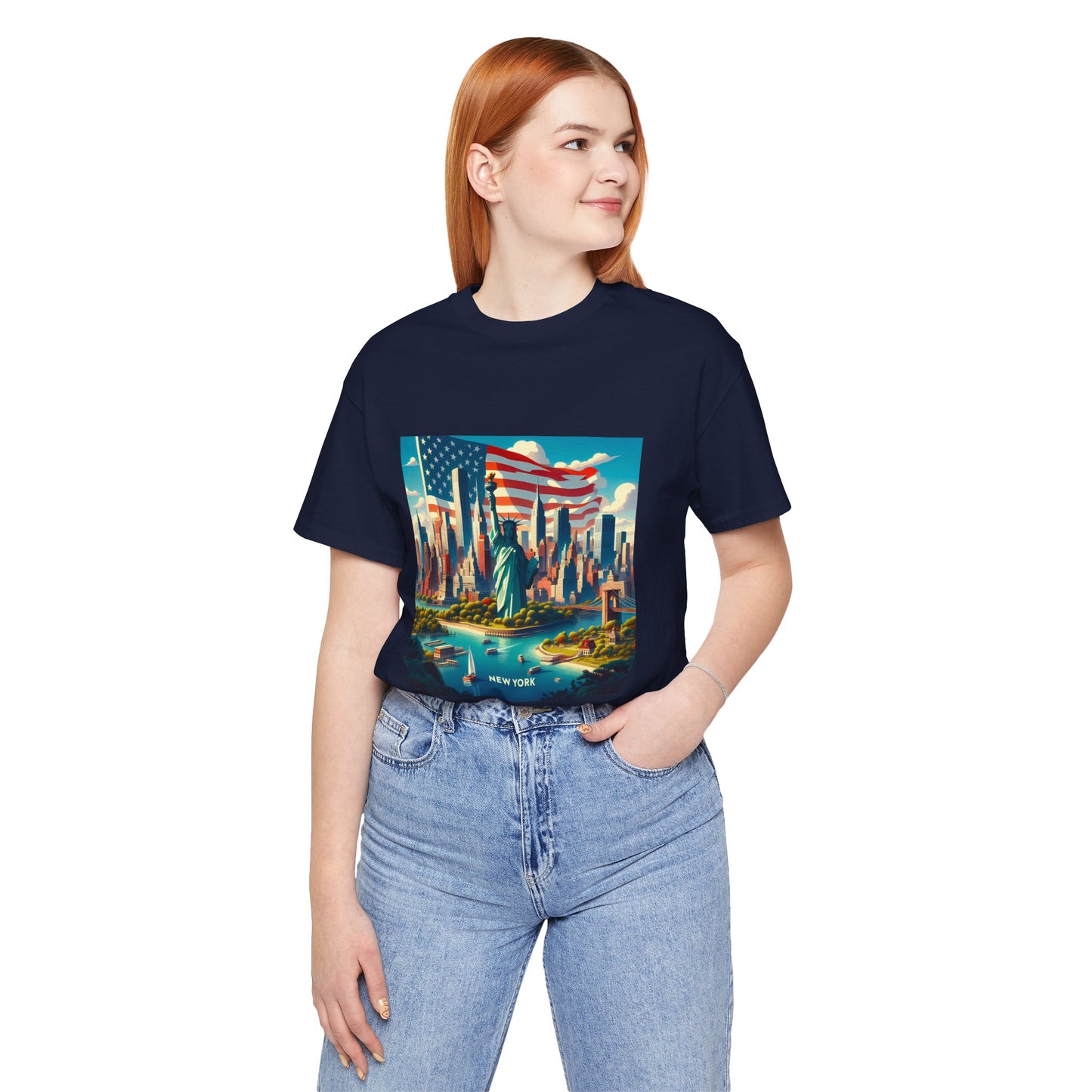 New York Disney Pixar Style Jersey Short Sleeve Tee