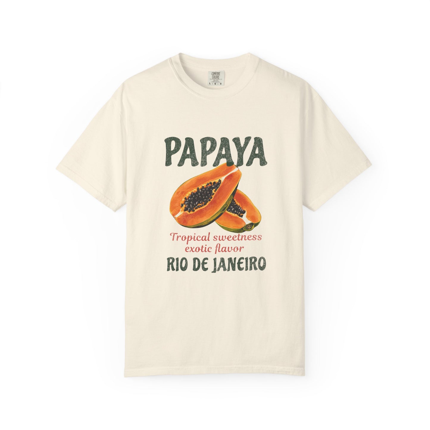 Fruit Papaya Rio De Janeiro Retro Graphic T-Shirt