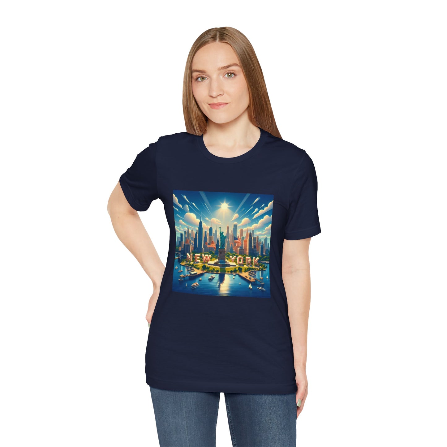 New York Disney Pixar Style Jersey Short Sleeve Tee