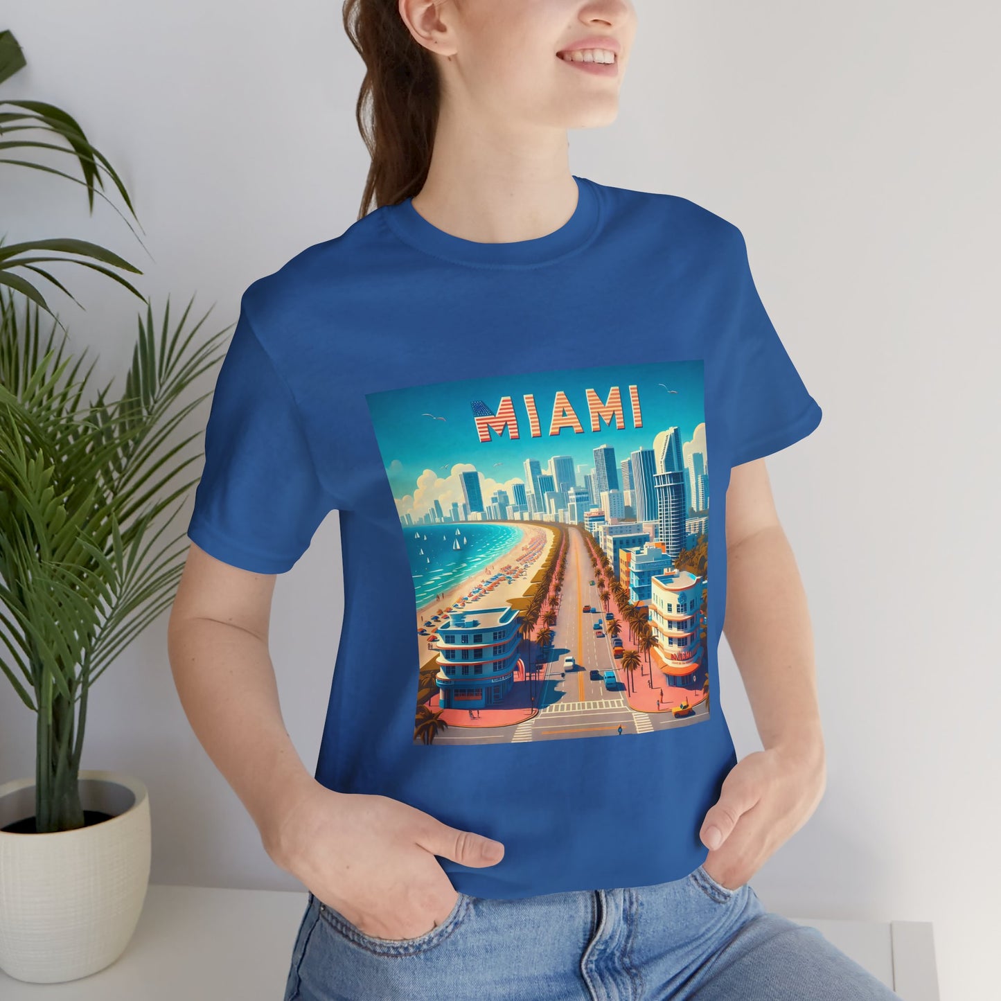 Miami Disney Pixar Style Jersey Short Sleeve Tee