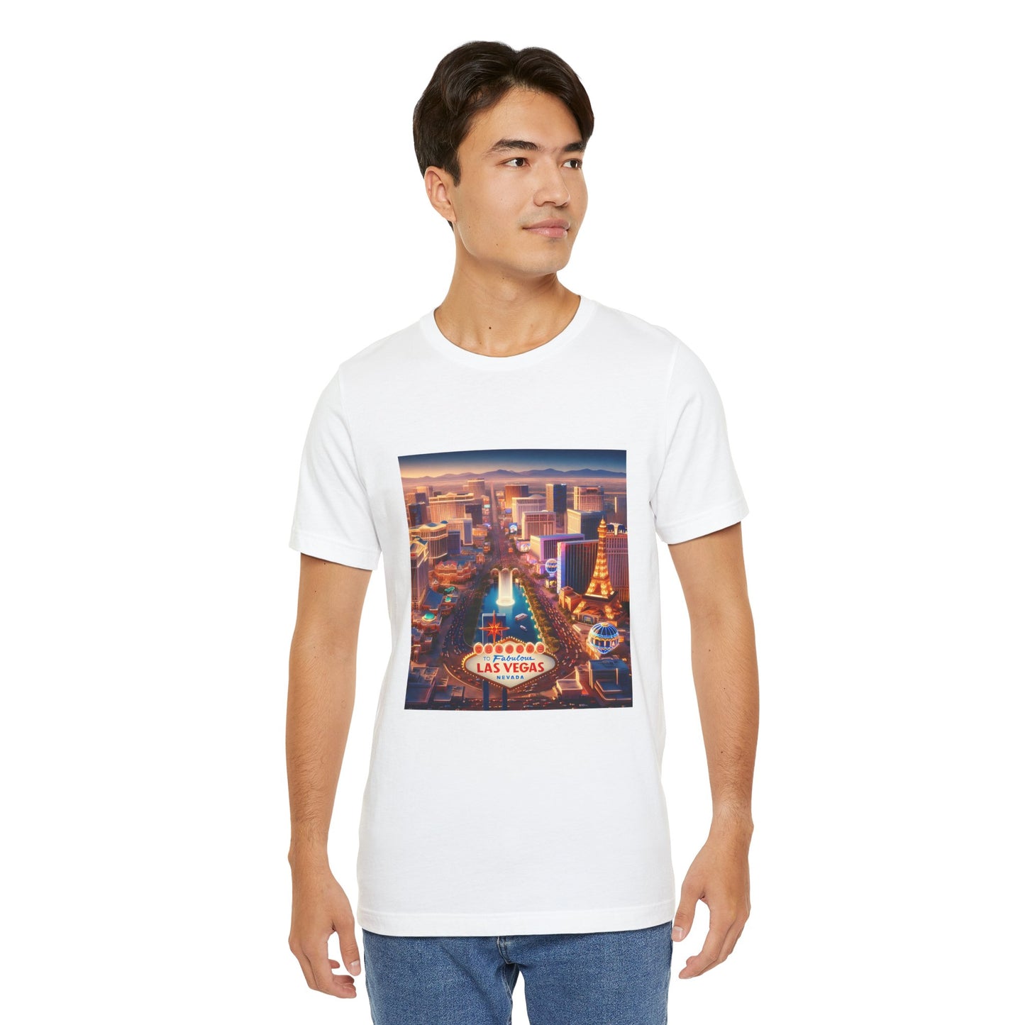 Las Vegas Sunset Disney Pixar Style Jersey Short Sleeve Tee