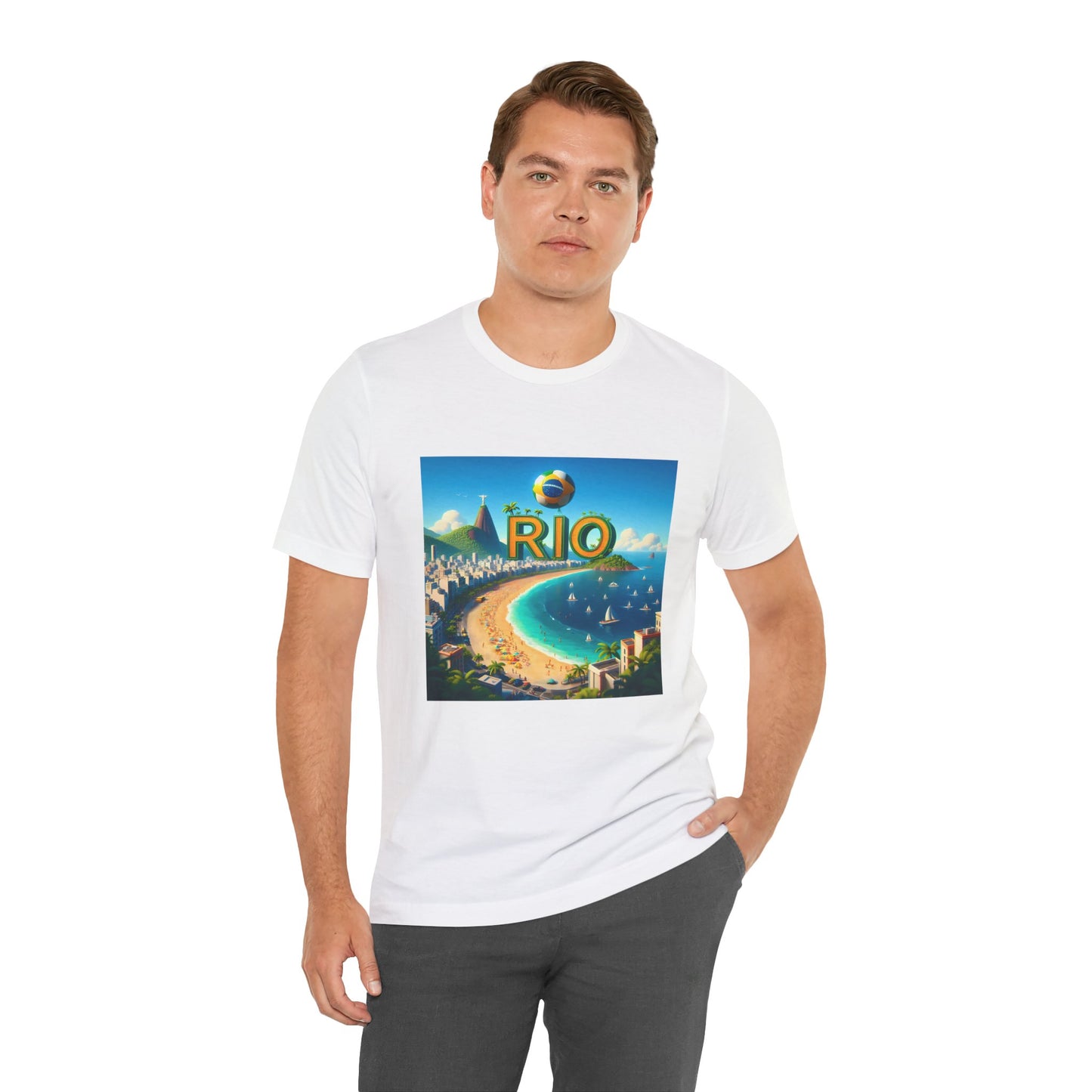 Copacabana Beach Disney Pixar Style Jersey Short Sleeve Tee