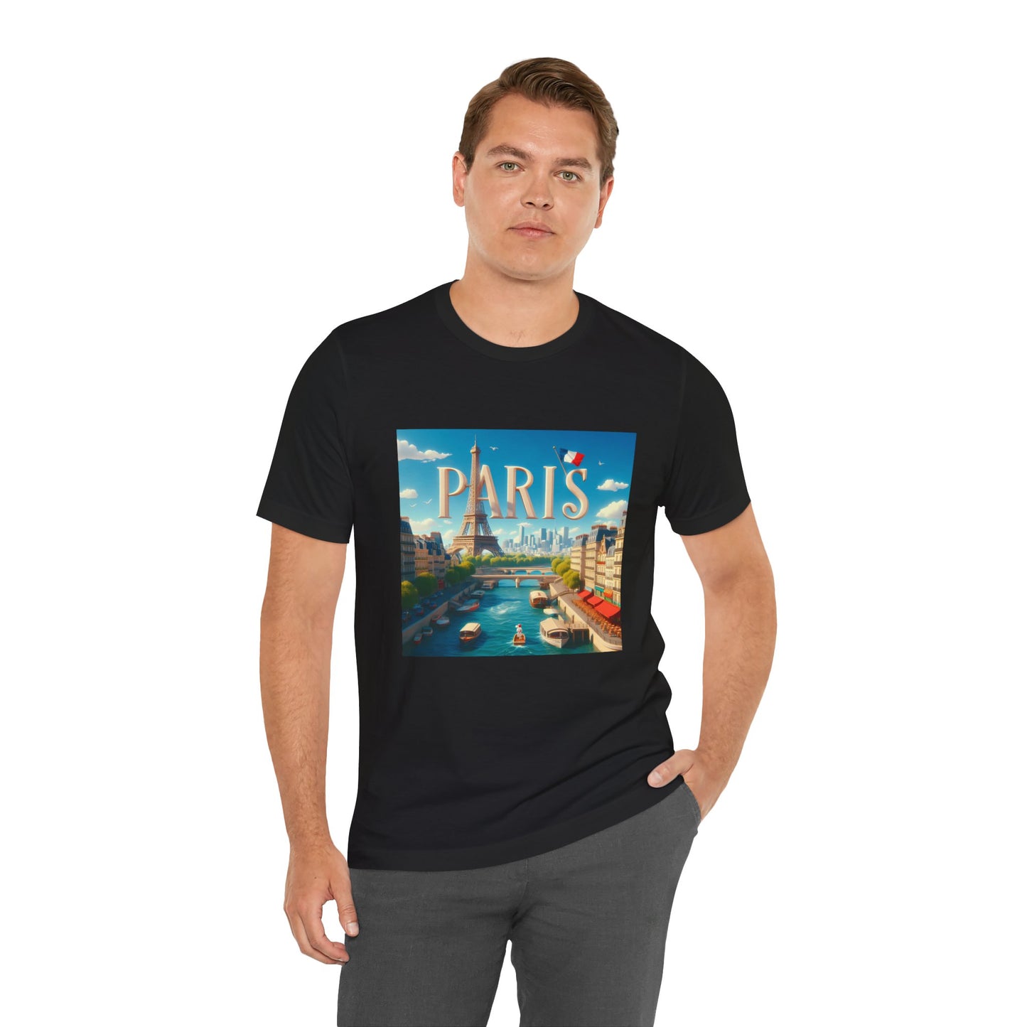 Paris Disney Pixar Style Jersey Short Sleeve Tee