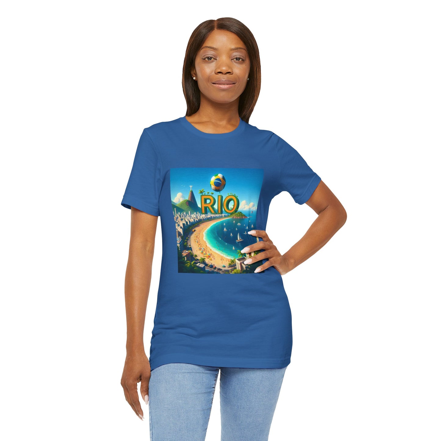 Rio Copacabana Beach Disney Pixar Style Jersey Short Sleeve Tee