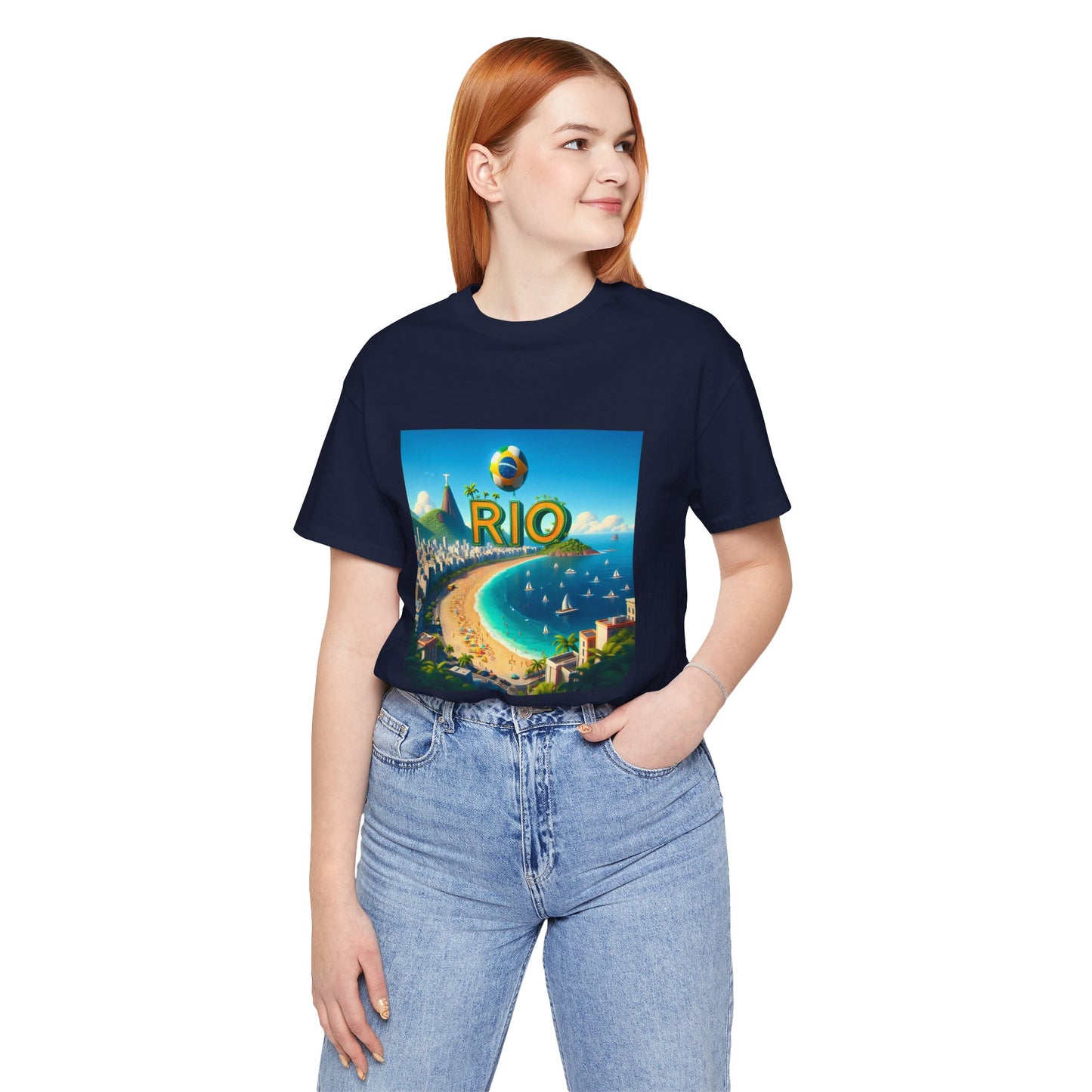 Rio Copacabana Beach Disney Pixar Style Jersey Short Sleeve Tee