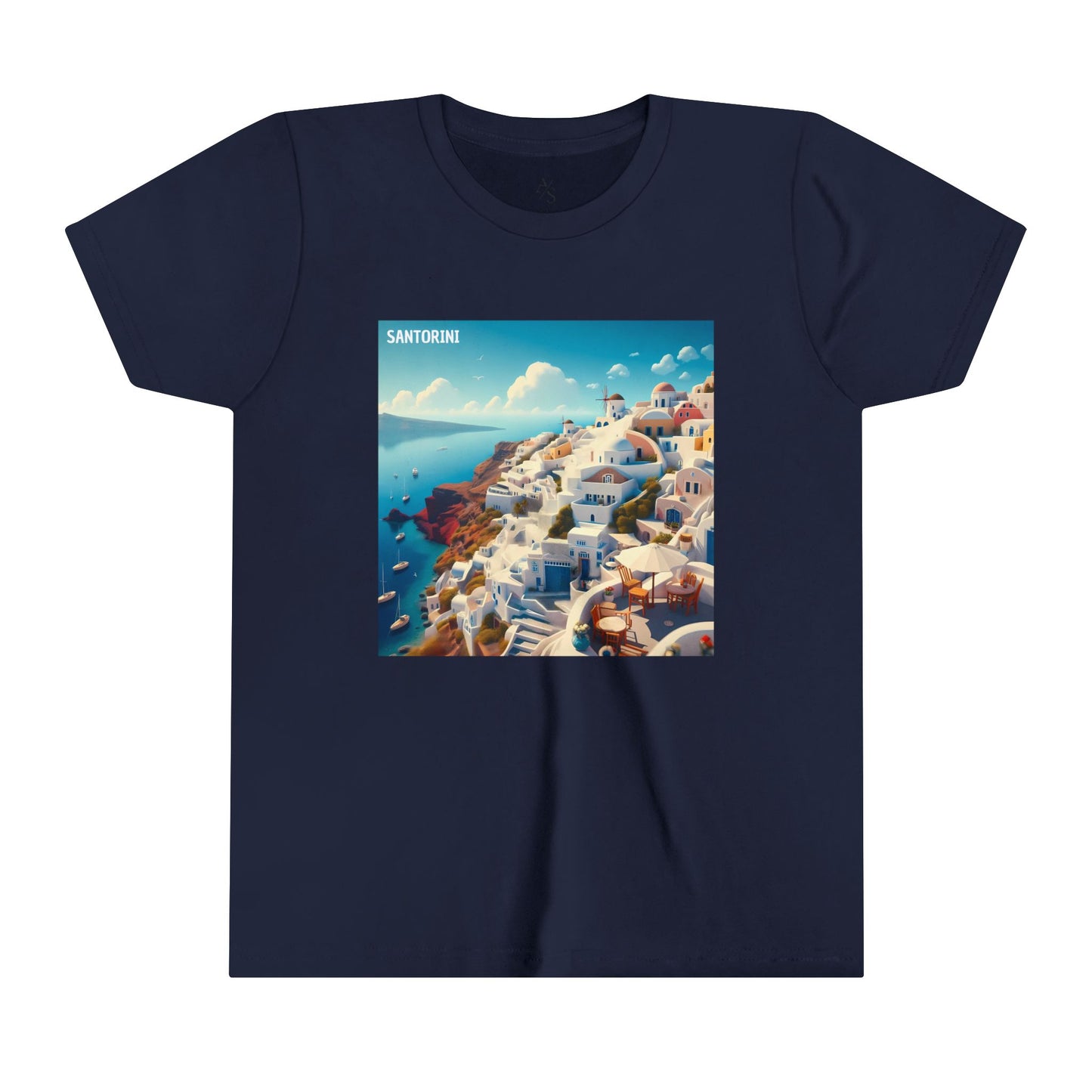 Santorini Oia Disney Pixar Youth Short Sleeve Tee