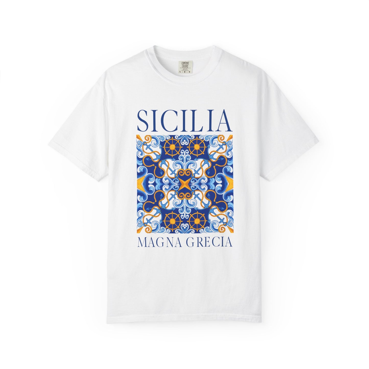 Sicily Vintage Mosaic Graphic T-Shirt - Italy Travel Tee