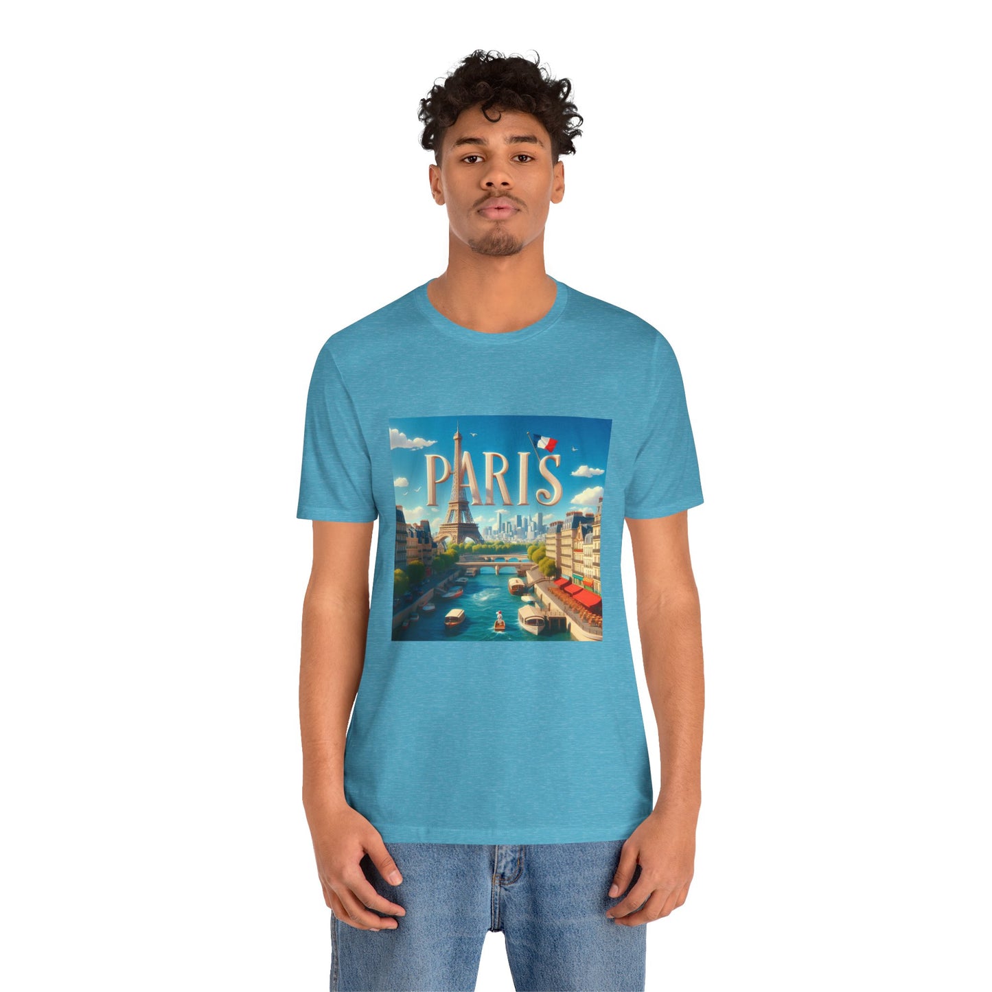 Paris Disney Pixar Style Jersey Short Sleeve Tee