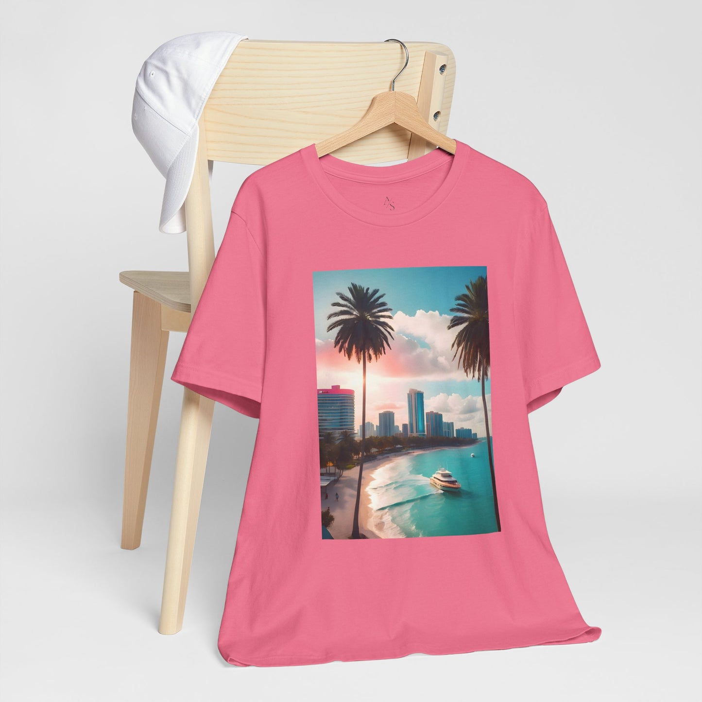 Miami Sunset Jersey Short Sleeve Tee