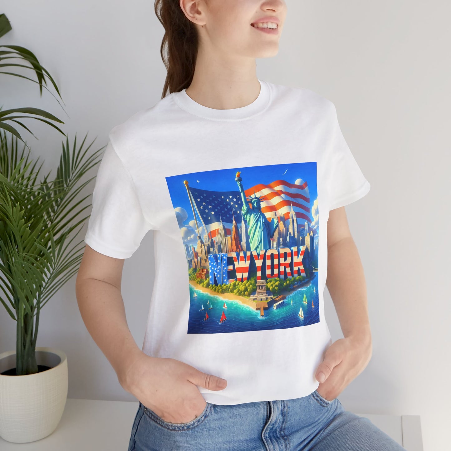 New York Disney Pixar Style Jersey Short Sleeve Tee