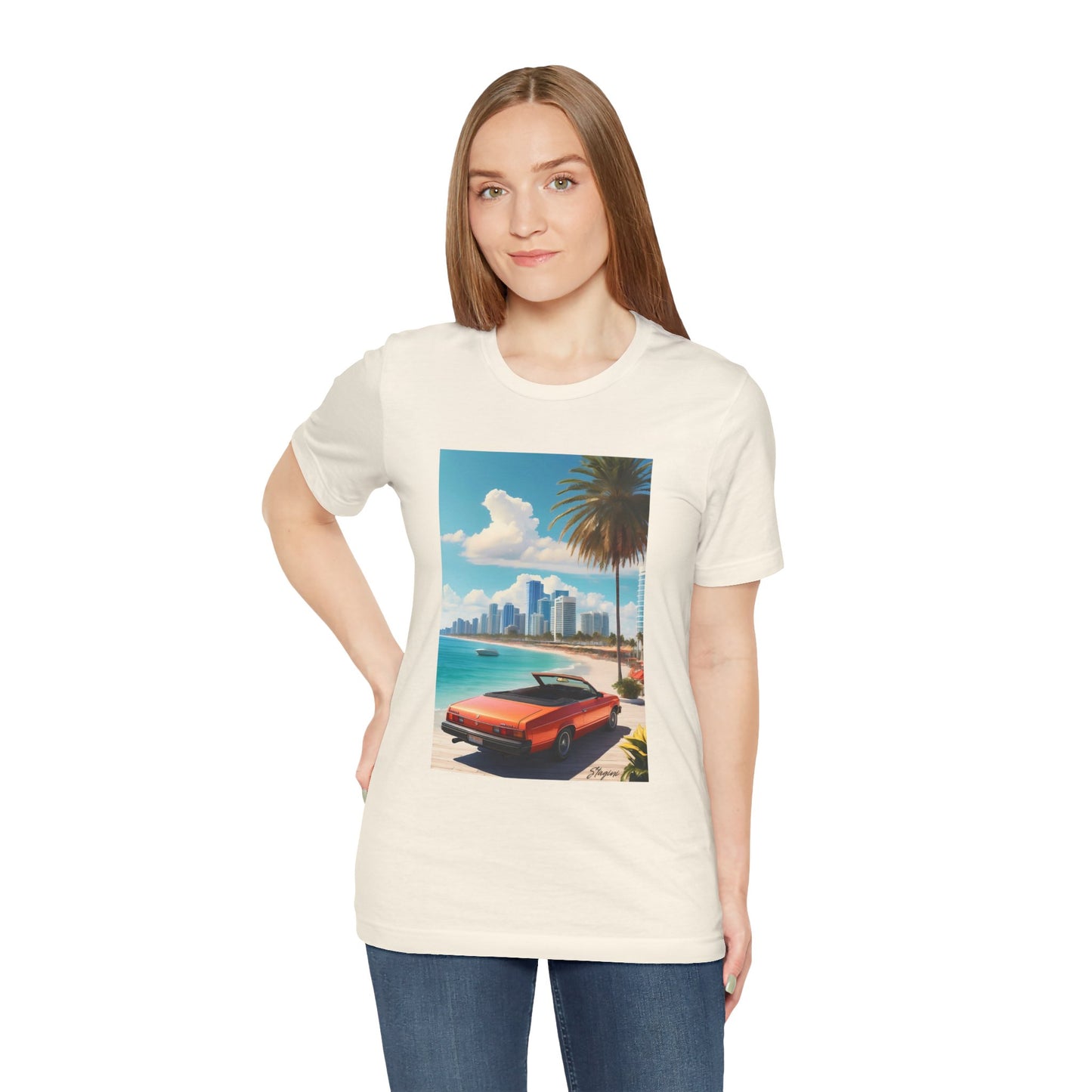 Car On The Beach Jersey Short Sleeve Tee