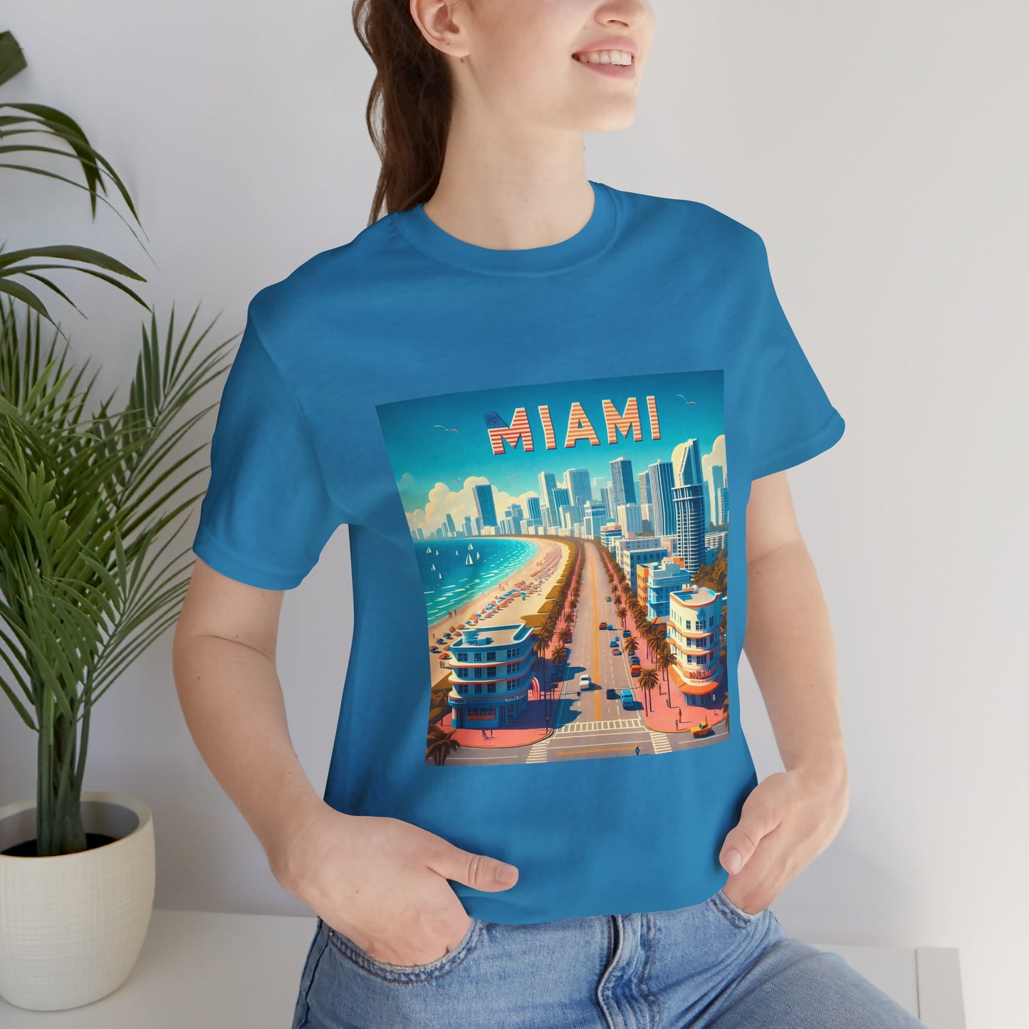 Miami Disney Pixar Style Jersey Short Sleeve Tee