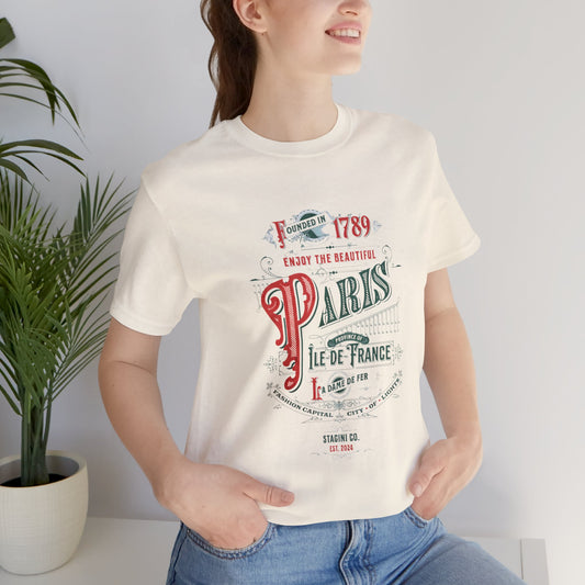 Paris Vintage Jersey Short Sleeve Tee