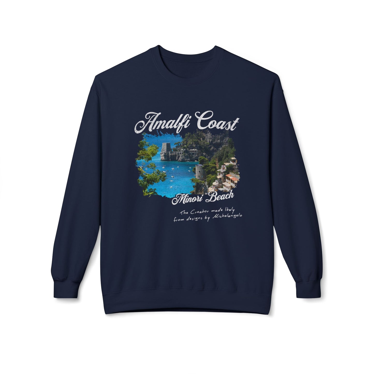 Amalfi Italy Minori Beach Graphic Sweatshirt