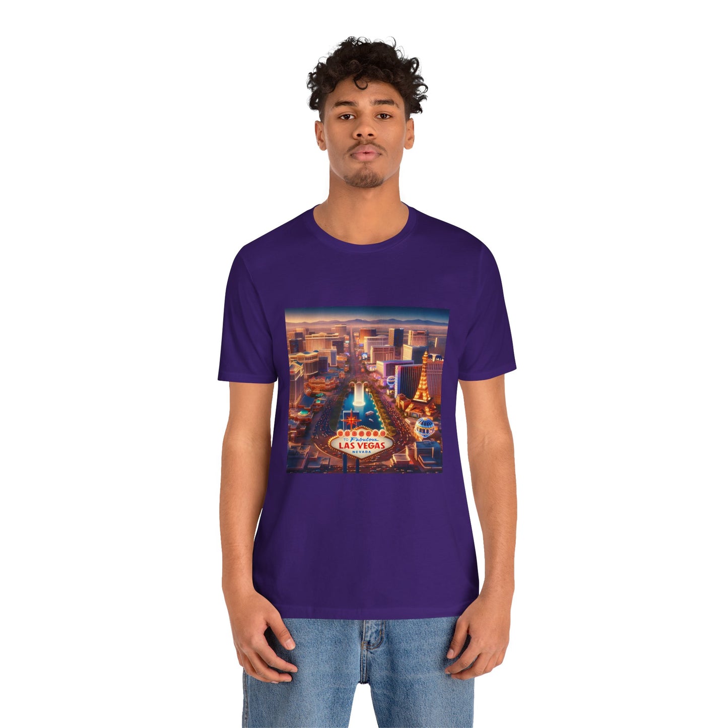 Las Vegas Sunset Disney Pixar Style Jersey Short Sleeve Tee