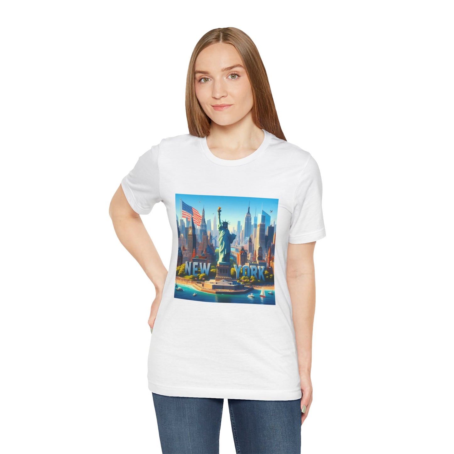 New York Disney Pixar Style Jersey Short Sleeve Tee