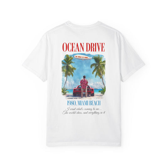 Ocean Drive 1980 Miami Beach Graphic T-Shirt