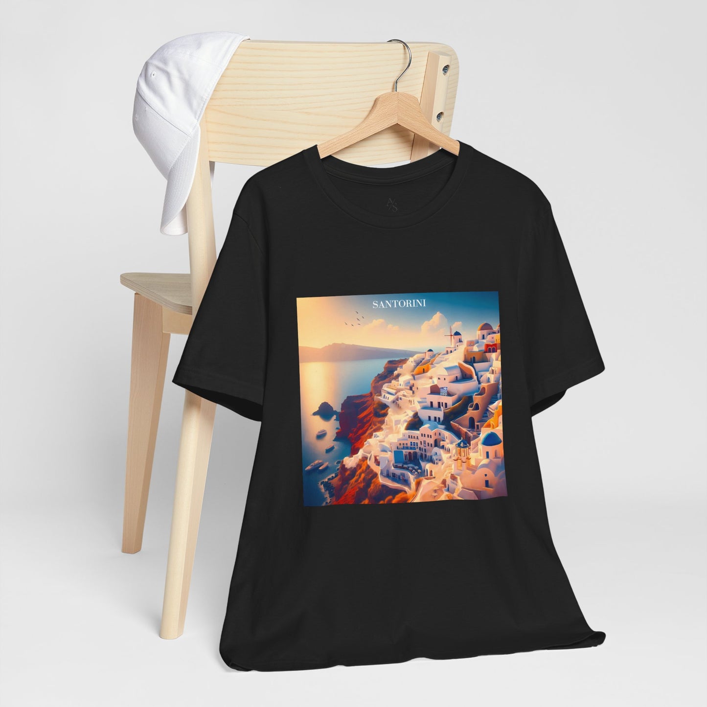 Santorini Sunset Disney Pixar Style Jersey Short Sleeve Tee