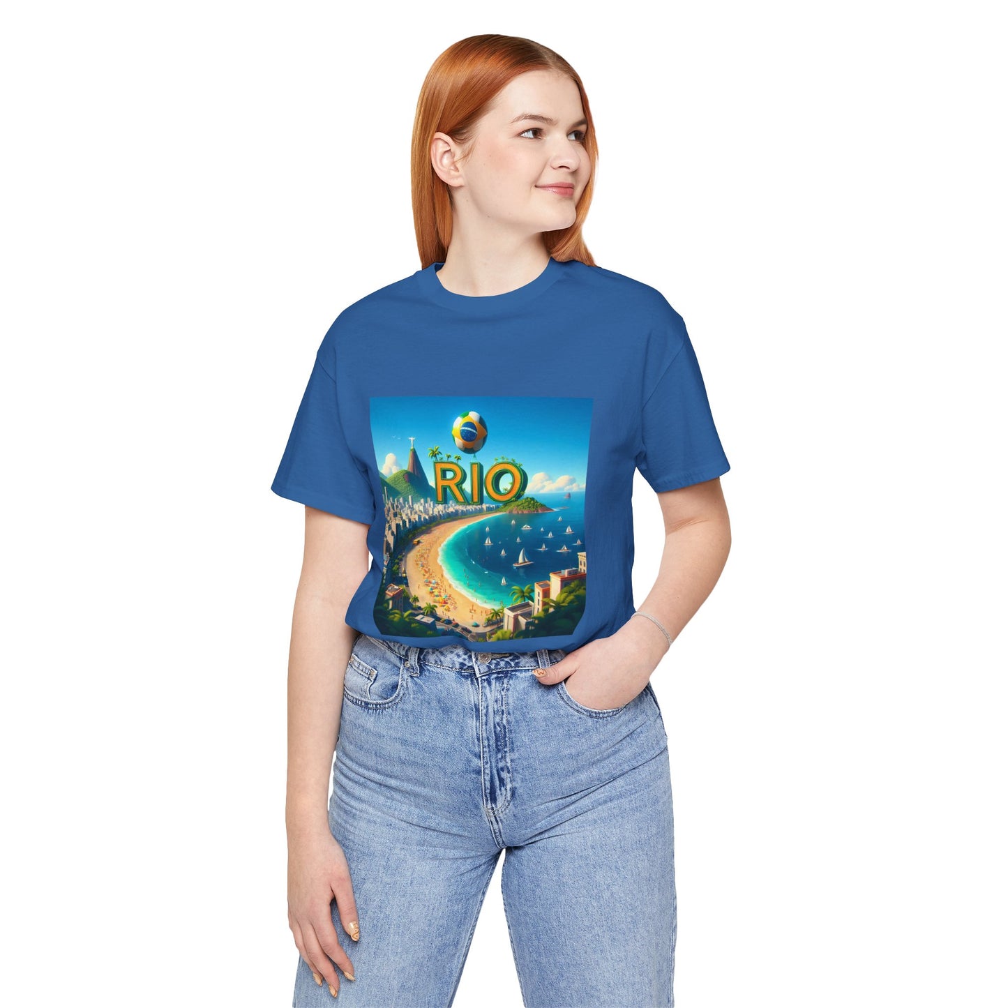 Rio Copacabana Beach Disney Pixar Style Jersey Short Sleeve Tee