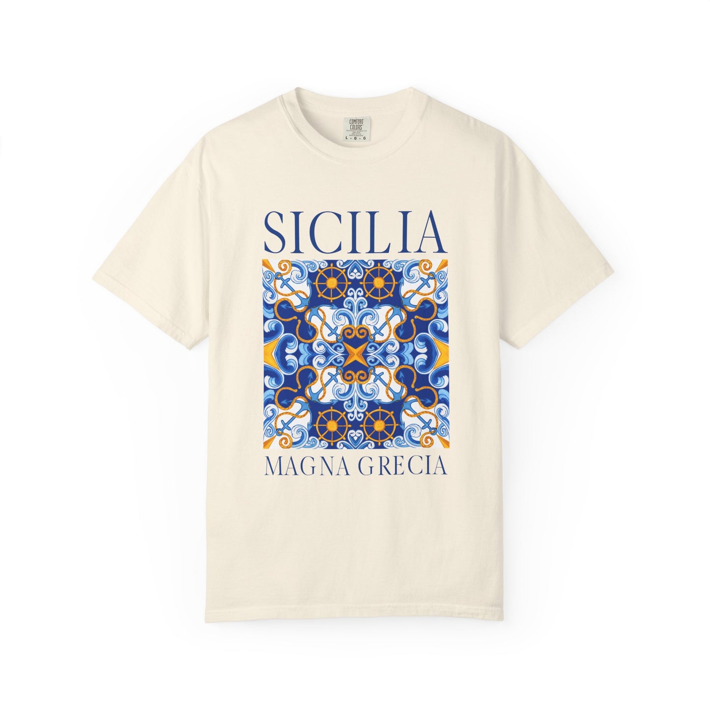 Sicily Vintage Mosaic Graphic T-Shirt - Italy Travel Tee