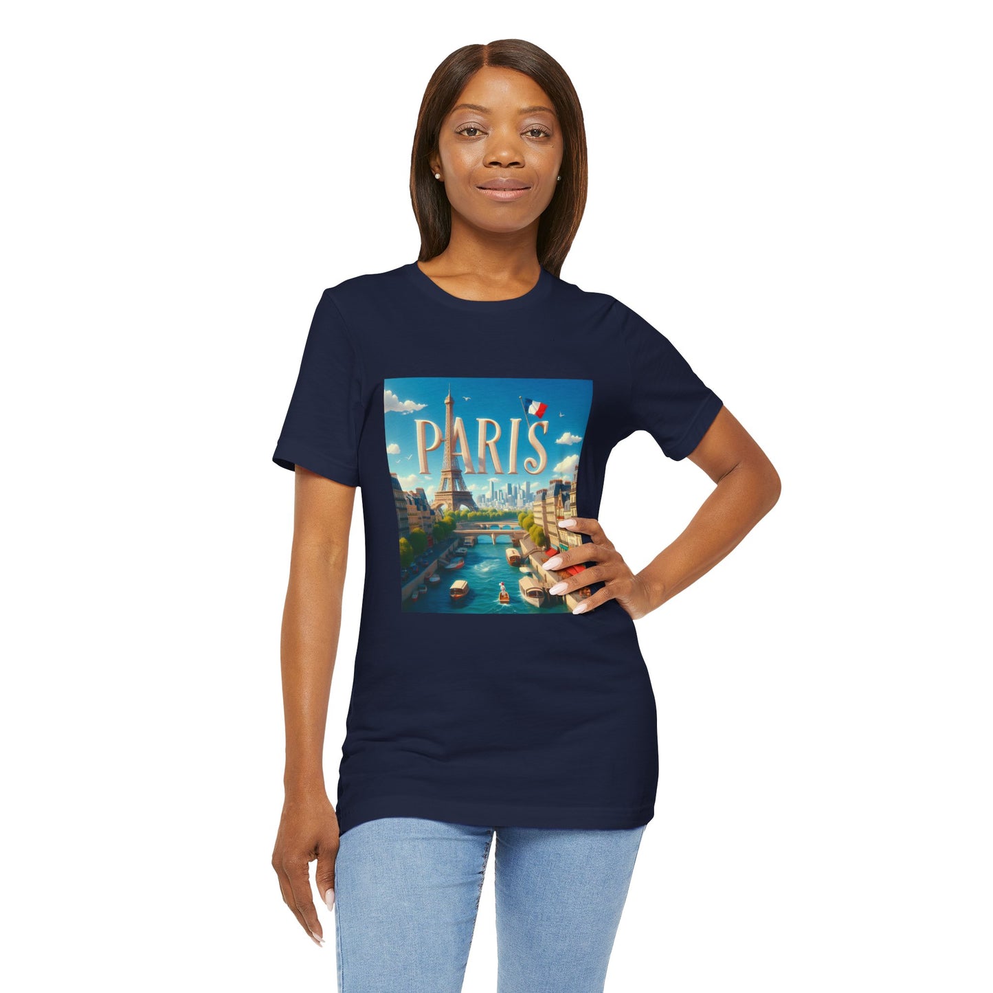 Paris Disney Pixar Style Jersey Short Sleeve Tee