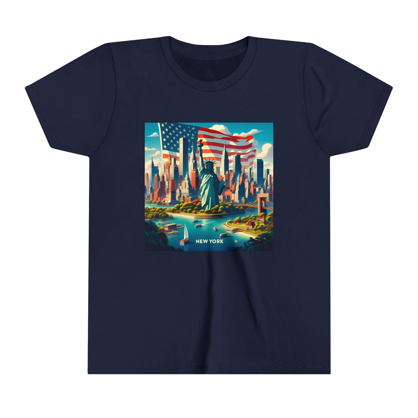 New York Disney Pixar Style Youth Short Sleeve Tee