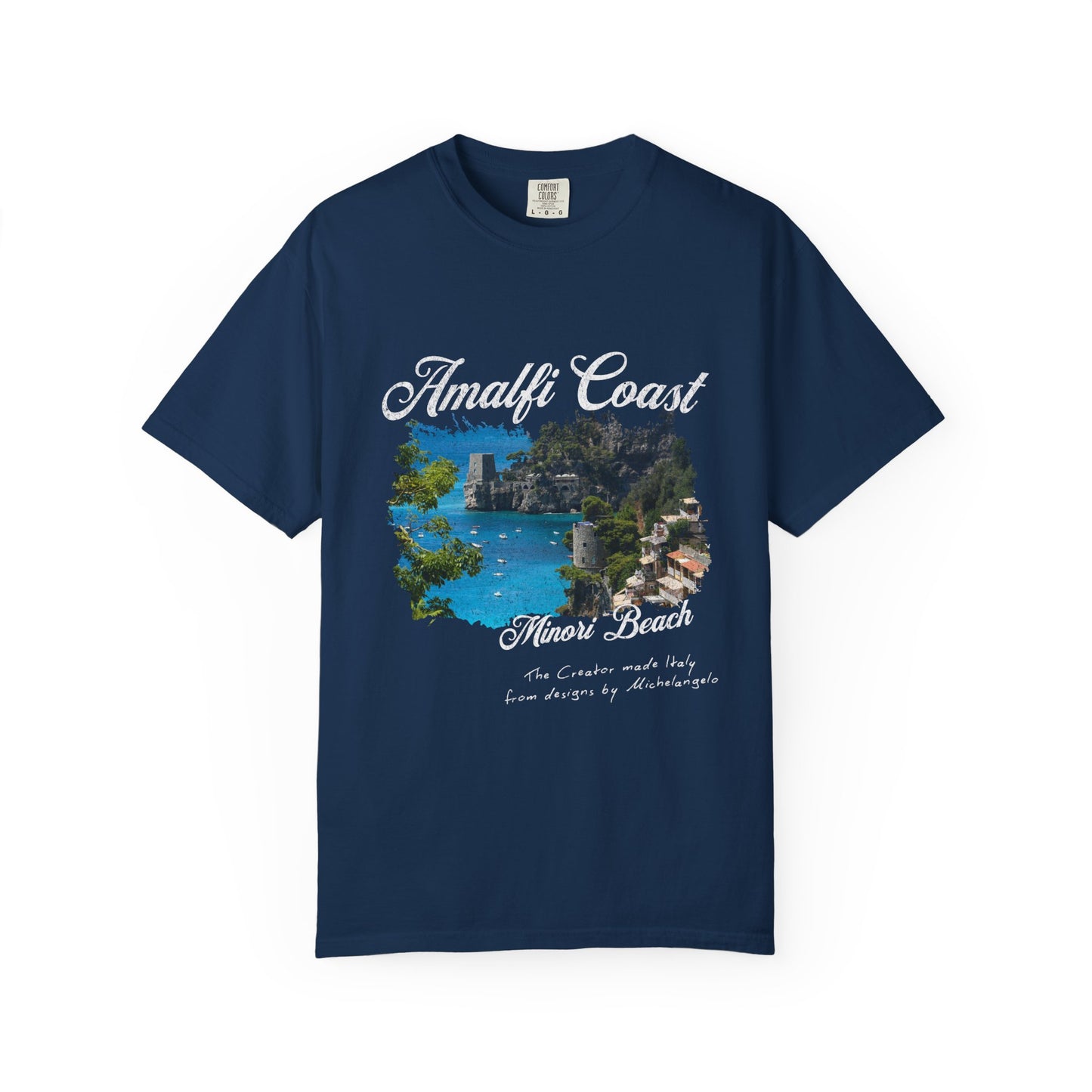 Amalfi Coast Minori Beach Graphic T-Shirt