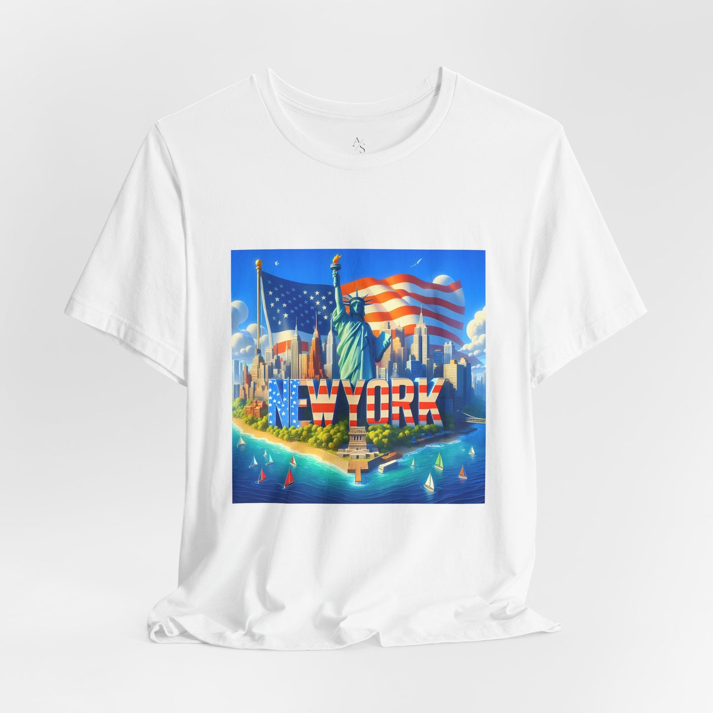 New York Disney Pixar Style Jersey Short Sleeve Tee