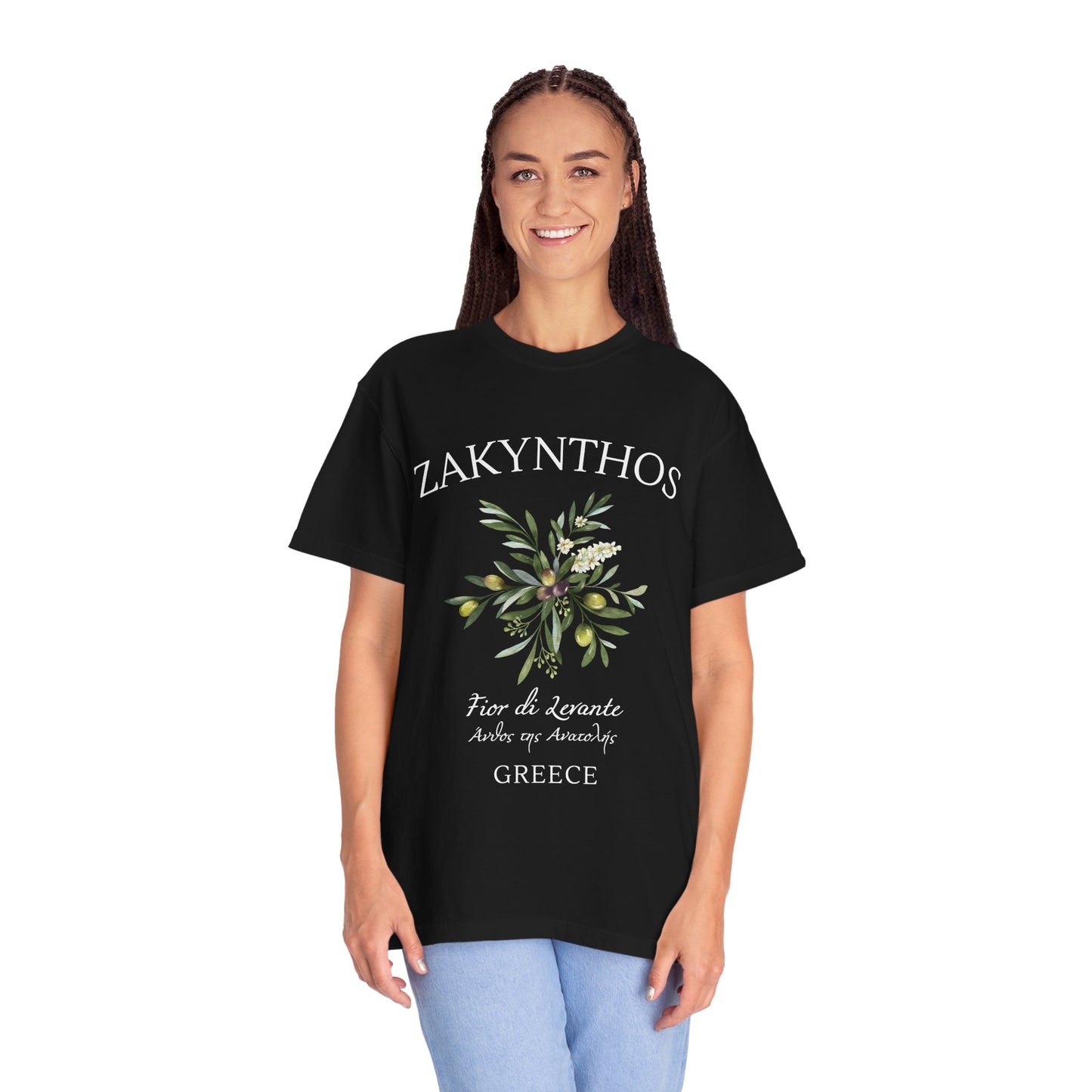 Zakynthos Floral Graphic T-Shirt - Greece Travel Tee