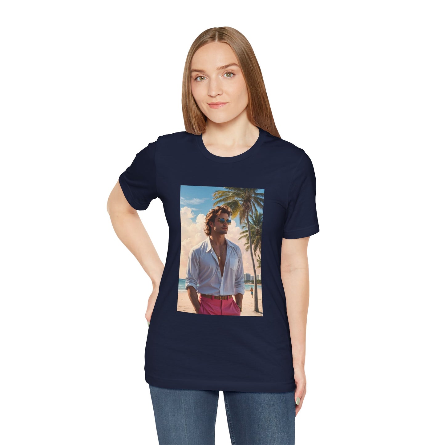 Man On The Beach Jersey Short Sleeve Tee