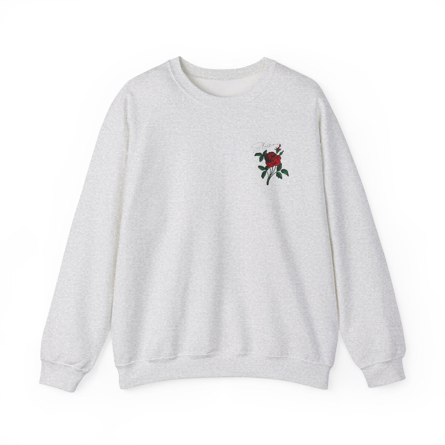Elegant Rose Heavy Graphic Sweatshirt