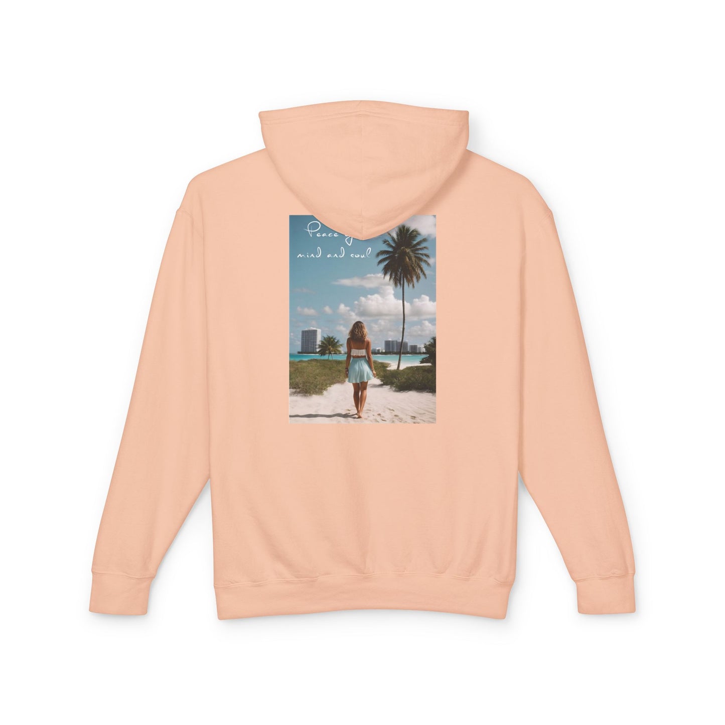 Peace Of Mind And Soul Lightweight Hooded Sweatshirt