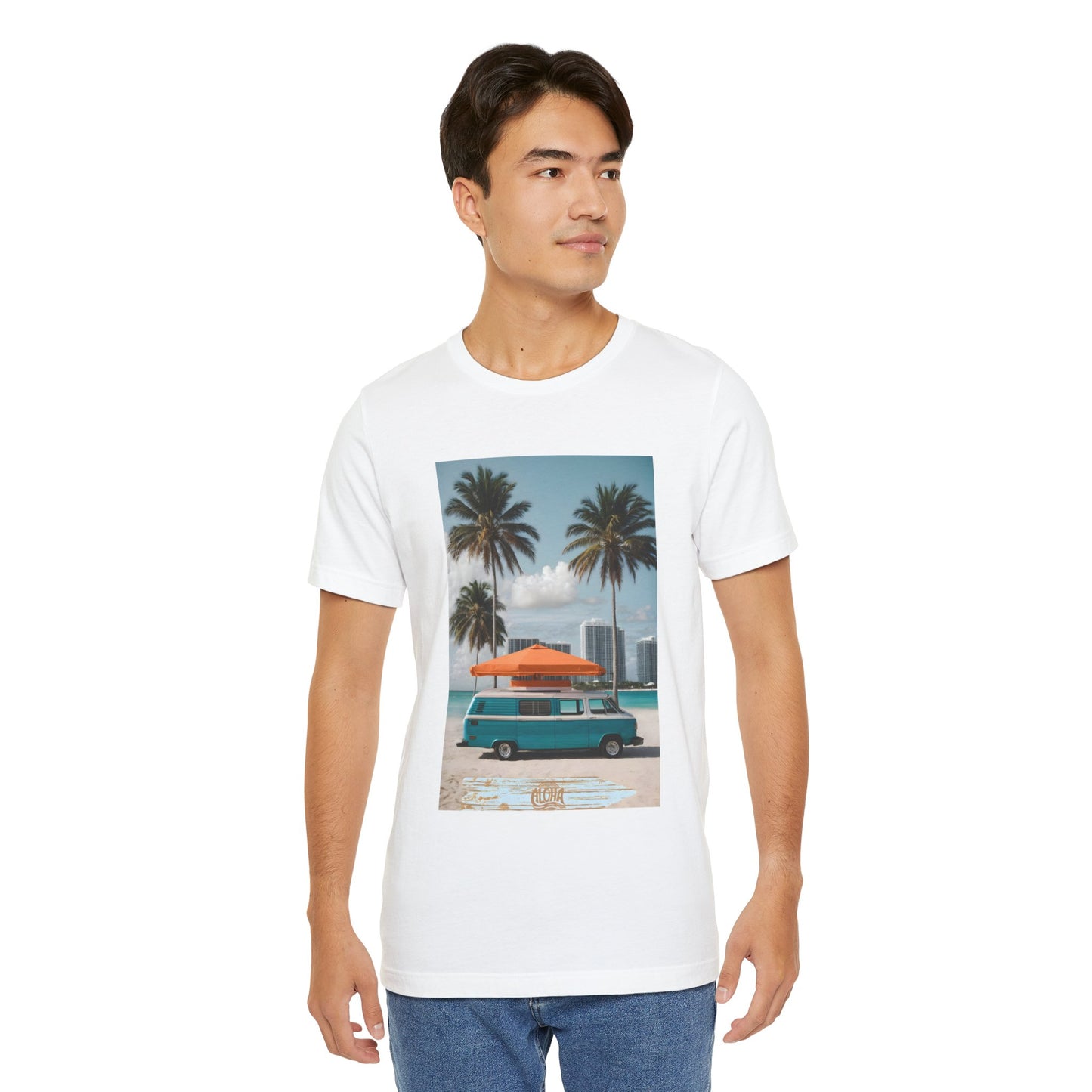 Vintage Van Miami Beach Jersey Short Sleeve Tee