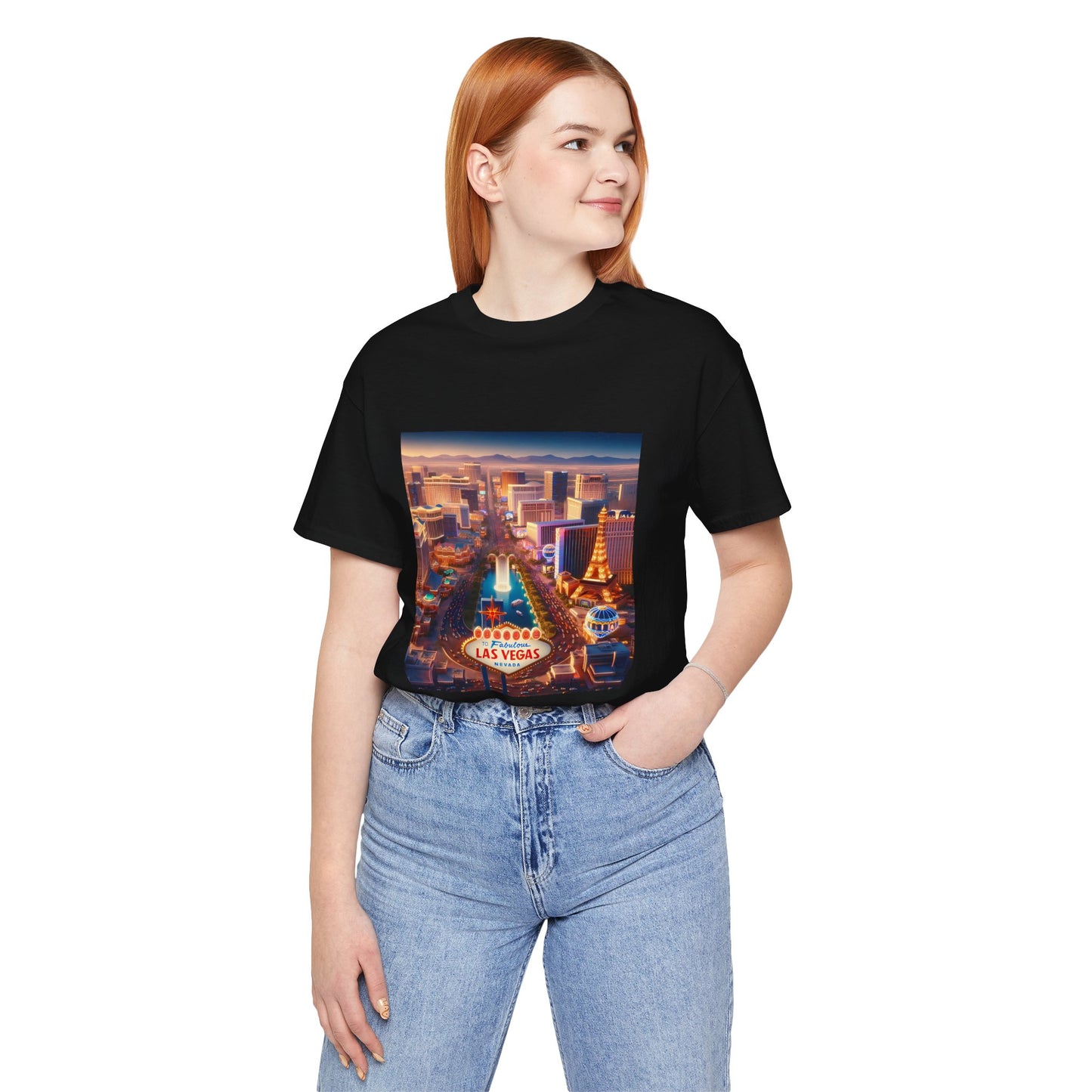 Las Vegas Sunset Disney Pixar Style Jersey Short Sleeve Tee