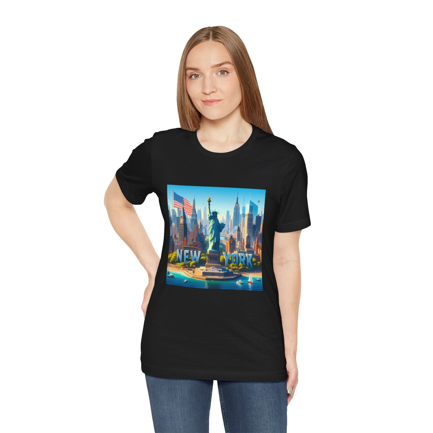 New York Disney Pixar Style Jersey Short Sleeve Tee