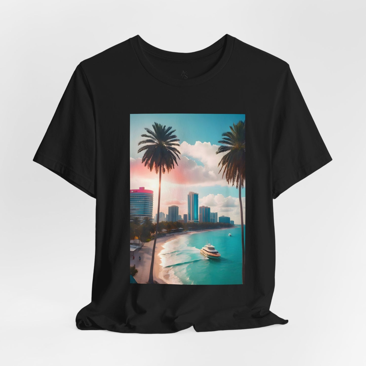 Miami Sunset Jersey Short Sleeve Tee