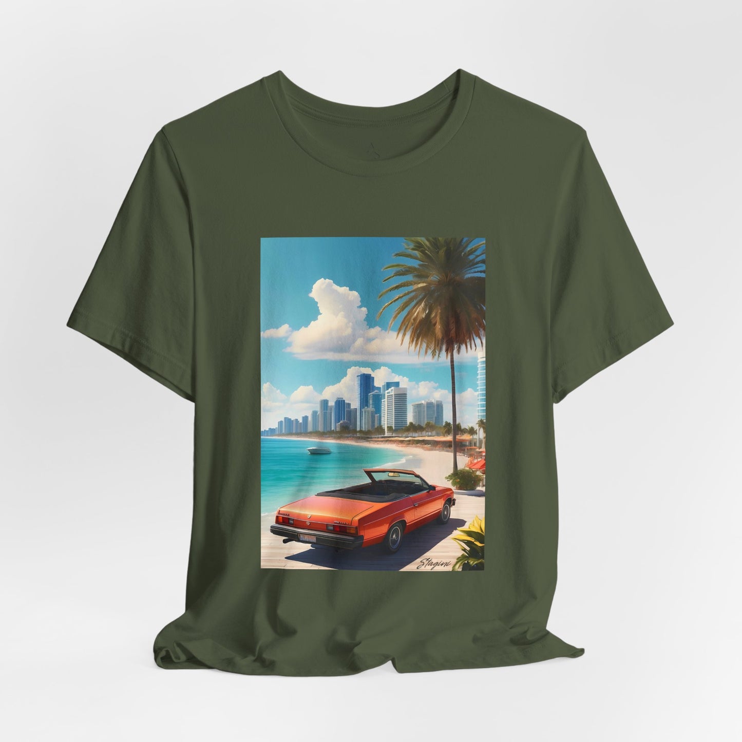 Car On The Beach Jersey Short Sleeve Tee