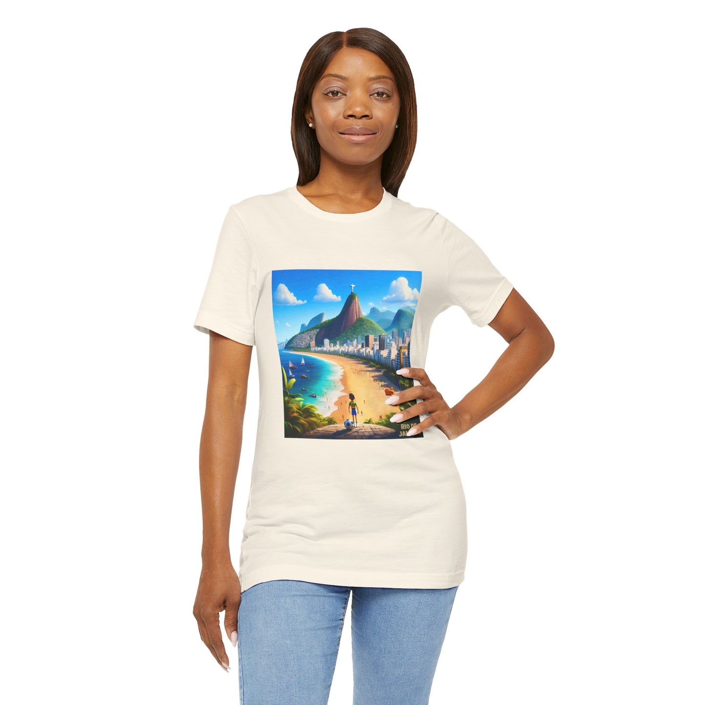 Rio De Janeiro Disney Pixar Style Jersey Short Sleeve Tee