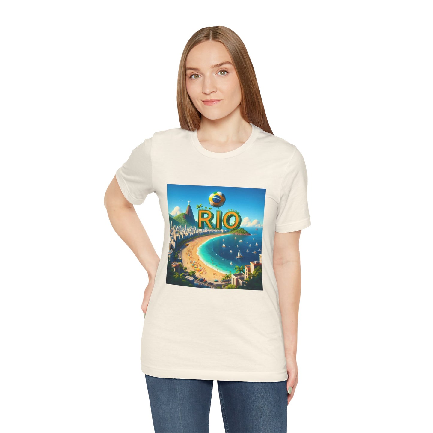 Rio Copacabana Beach Disney Pixar Style Jersey Short Sleeve Tee