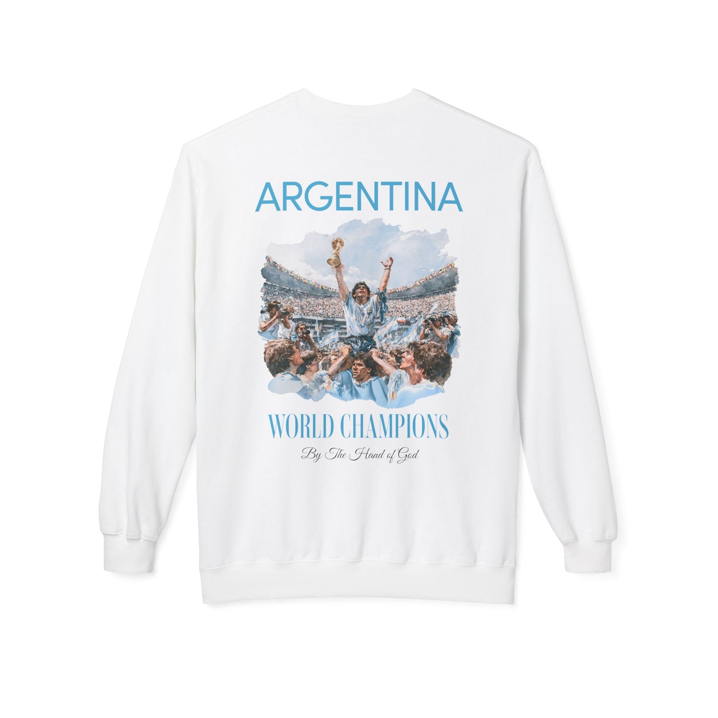 Argentina Football World Champions Mexico '86 Retro Graphic Sweatshirt