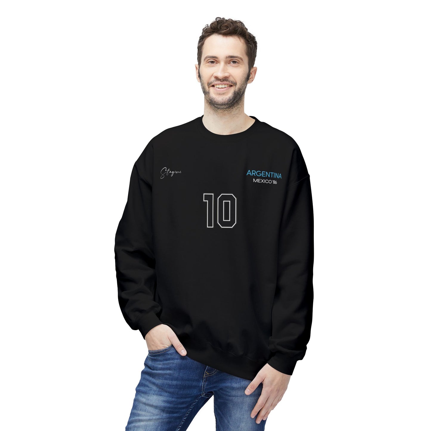 Argentina Football World Champions Mexico '86 Retro Graphic Sweatshirt
