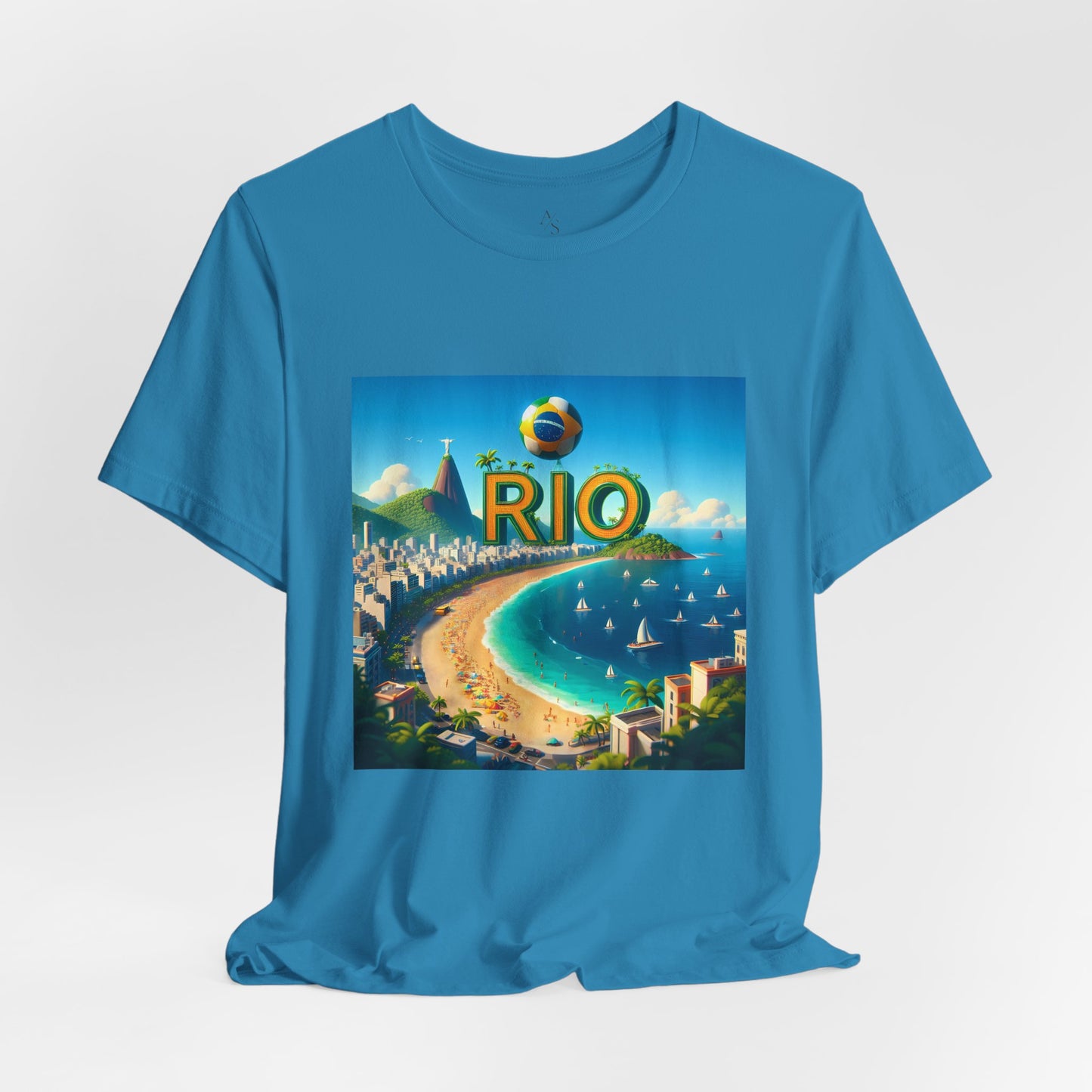 Rio Copacabana Beach Disney Pixar Style Jersey Short Sleeve Tee