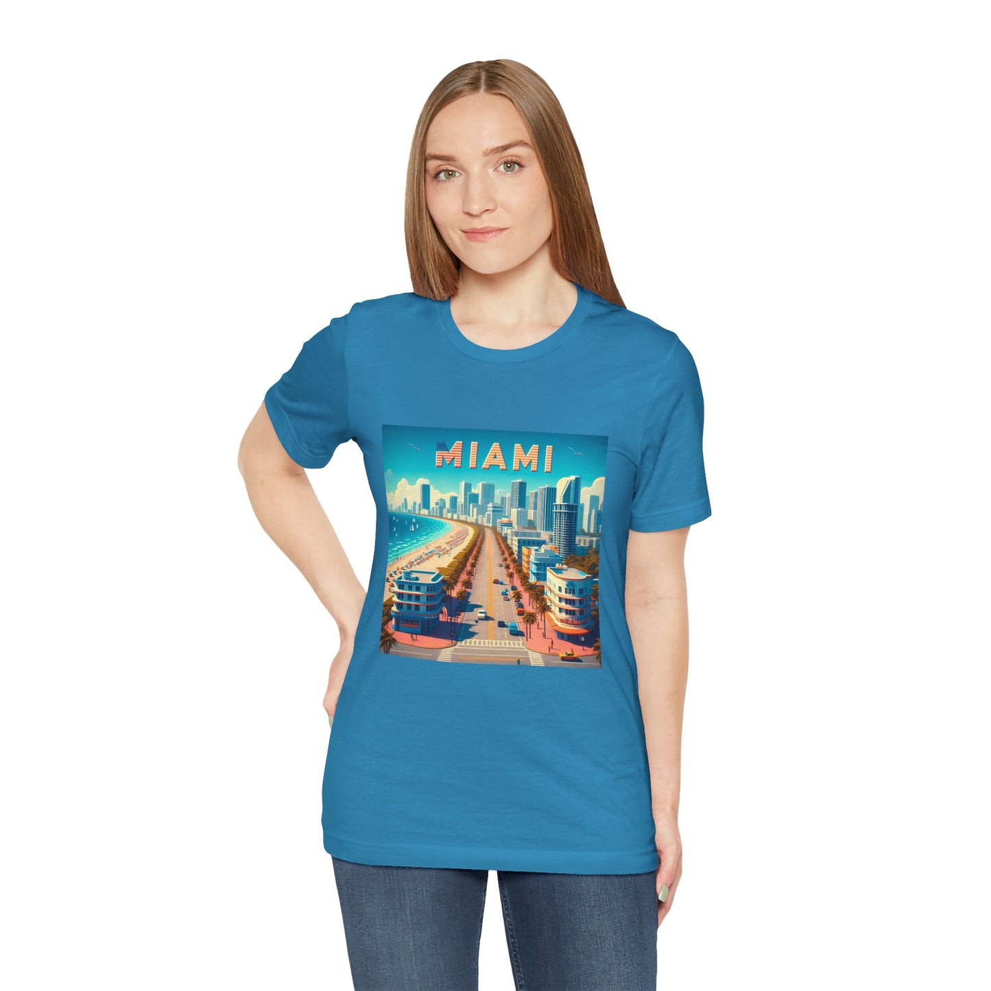 Miami Disney Pixar Style Jersey Short Sleeve Tee