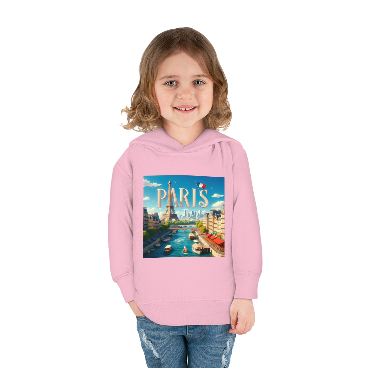 Paris Disney Pixar Style Toddler Pullover Fleece Hoodie