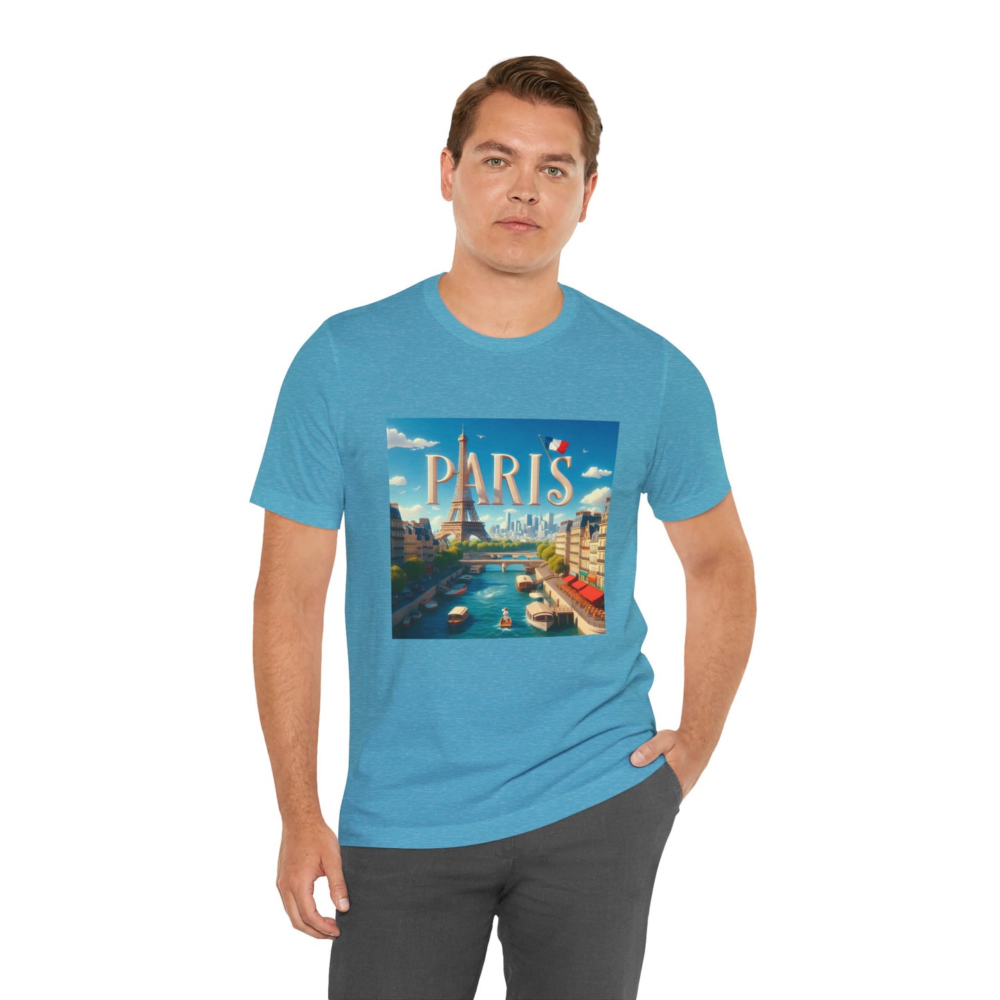 Paris Disney Pixar Style Jersey Short Sleeve Tee